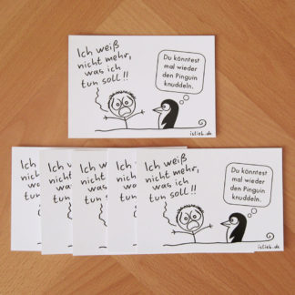 Pinguin Postkarten-Set islieb
